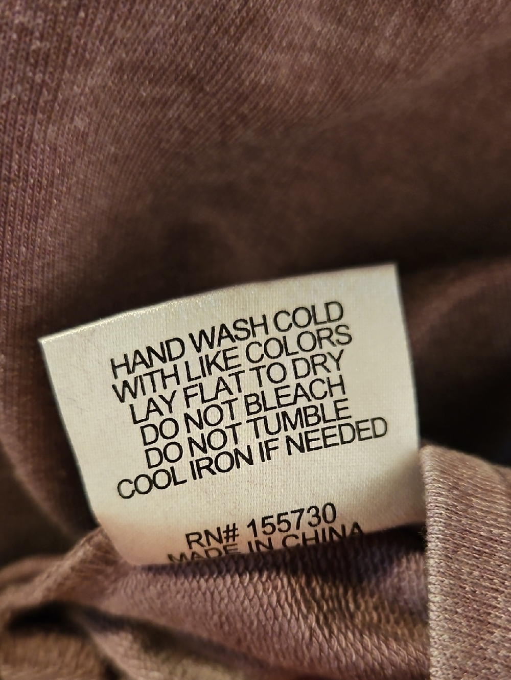 Jane & Delancey Three-Quarter Sleeve Washed Purple Lightweight Sweatshirt - Picture 5 of 6
